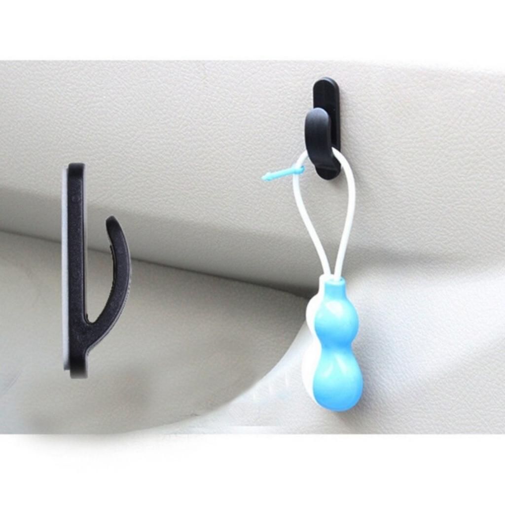 20 Stück/Los Praktischer Schwarzer Selbstklebender Hakenaufhänger für Auto, LKW, Tasche, Geldbörse, Organizer-Halter