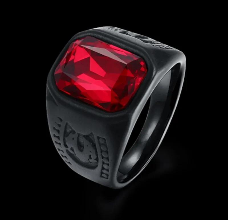 New Copper Material Open Adjustable Ring Amber Zircon Personality High Zircon Fashion Luxury Business Men's High-end Ring