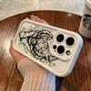 Tiger Black Line Art Soft Silicone Case 17PM For iPhone 17 11 15 16 13 Pro Max 14 Plus 12 16Pro 16E 17AIR Shockproof Phone Cover