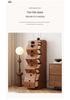 Solid Wood Irregular Five-Drawer Cabinet with Bead Design - Unique Living Room Storage Shelf