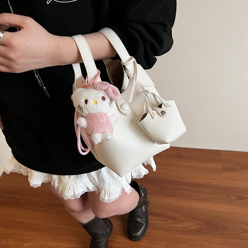 Work commuter bag niche design simple shoulder bag women's 2025 summer new high-end messenger bucket bag