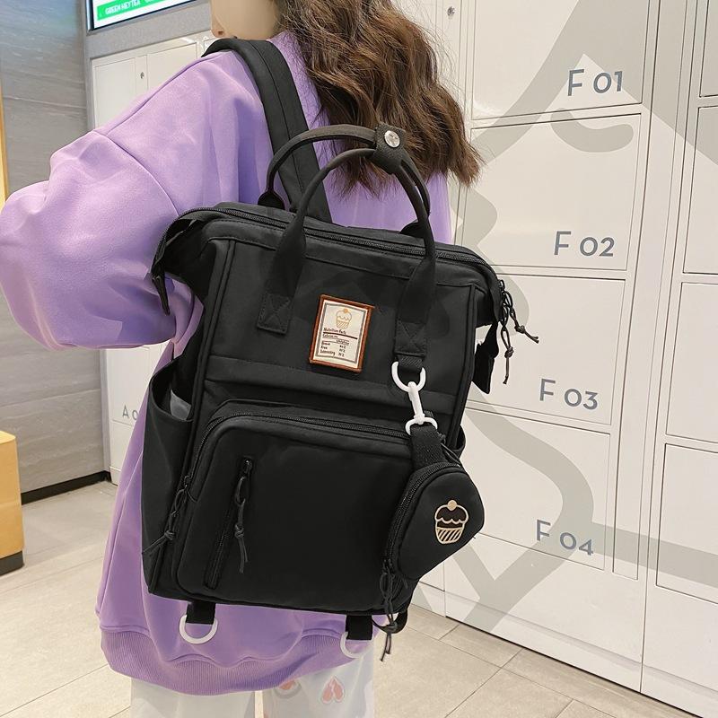 

School bag female college student simple backpack campus junior high school small fresh backpack large capacity school bag new