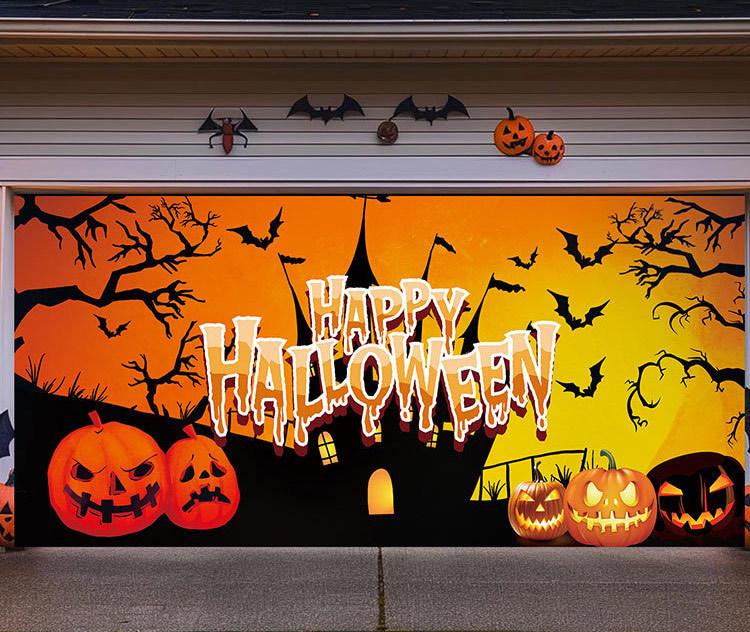 Halloween & Christmas Garage Banner Decorations