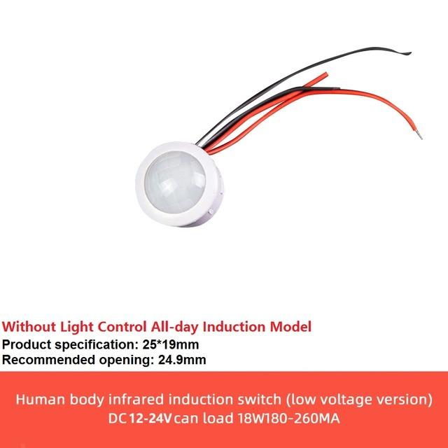 AC110-240V DC 12V-24V LED PIR No Adjustable Delay Human Body Infrared Detector IR Infrared Motion Sensor Light Switch For Home