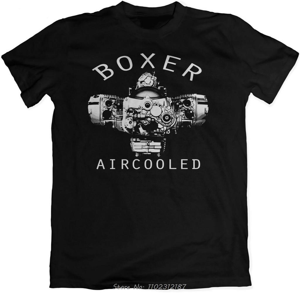 Boxer Motorcycle Aircooled Engine T-shirt Men Summer Short Sleeve Fashion Oversized Tshirt Cotton T Shirt Hip Hop Streetwear