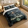 3Pcs Bedding Set Custom Name Text, 1 Sheet 2 Pillowcases Home Bed DecorFrankenstein's Monster