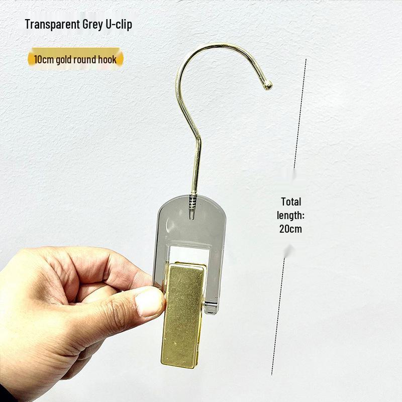 Solid Wood Acrylic Clip Hanger for Clothing Stores – Perfect for Children's Wear, Women's Wear, Pants, Scarves, Hats, and Socks.