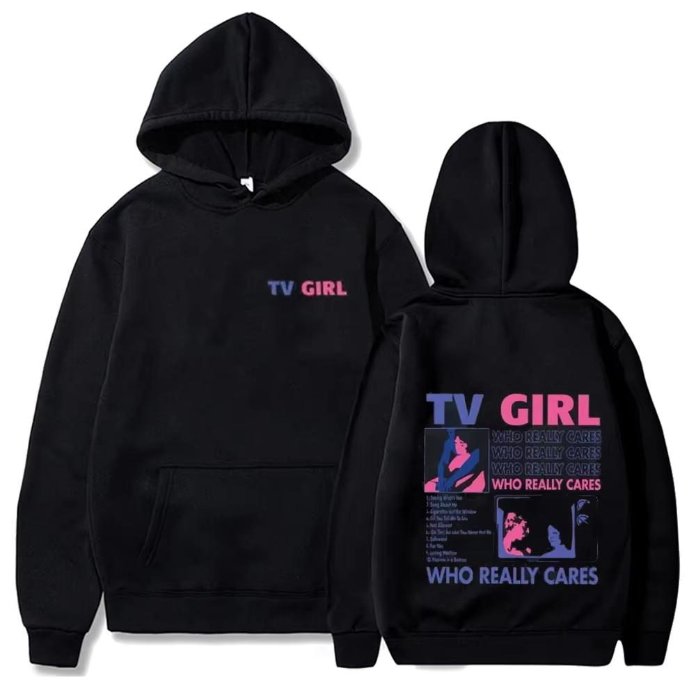 TV Girl Who Really Cares Musikalbum Hoodie Harajuku Kapuzenpullover TV Girl Kapuzenpullover Herren Damen Lässige Streetwear Oberteile