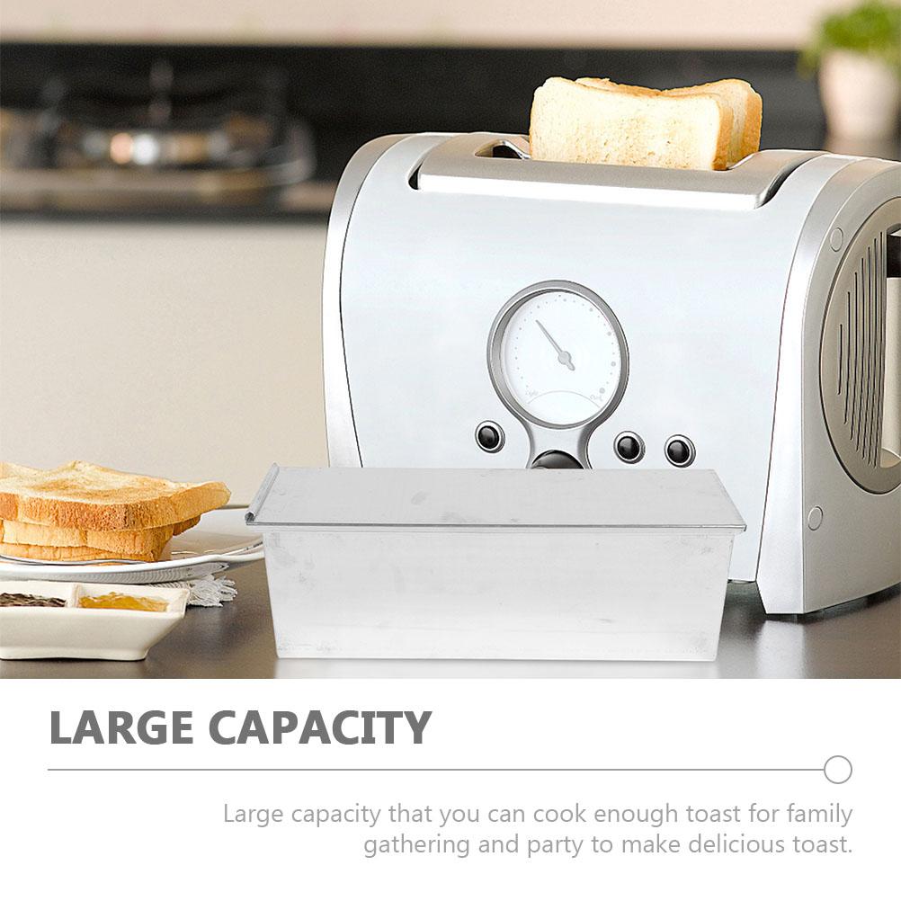 Metal Toast Box Loaf Pan Aluminum Cake Pans Bread Tray Rectangular with Lid Alloy Making Molds Baking for