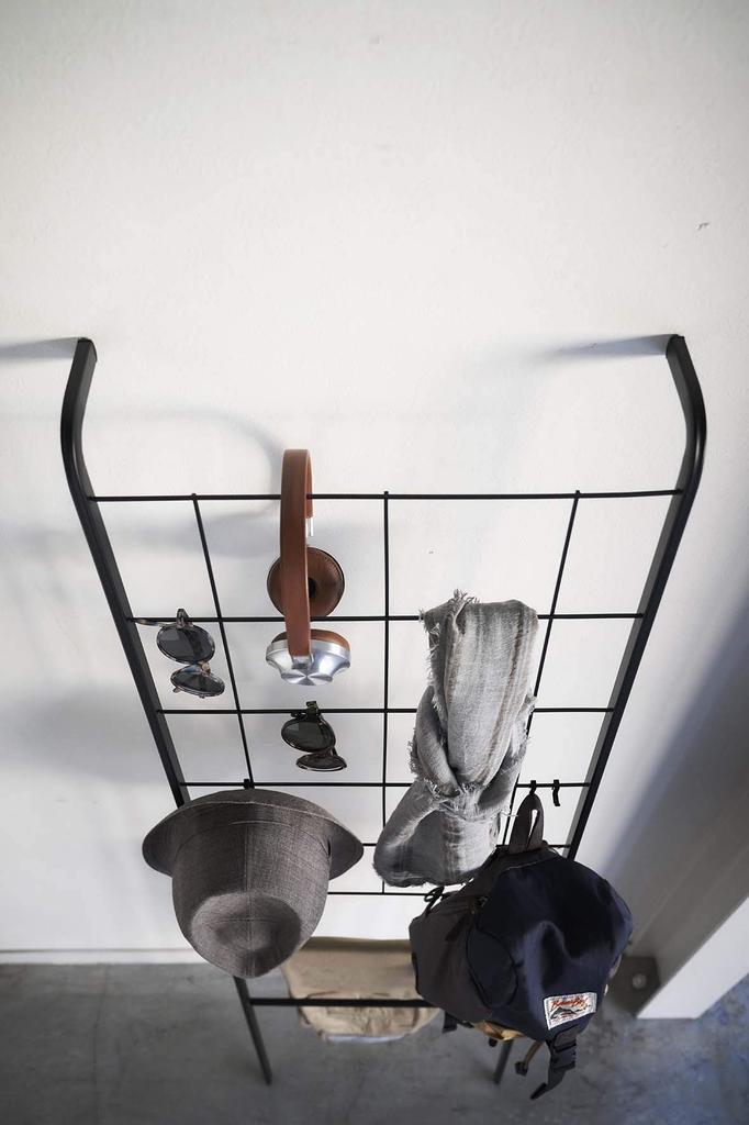 Yamazaki Jitsugyo Mesh Ladder Hanger Black W45 x D24 x H160cm Tower Ladder Rack Hanger Rack 4730 (Yamazaki) Stand-up Approx.