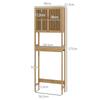 Bathroom Vanity Unit, 2 Doors, Open Shelf, Bamboo