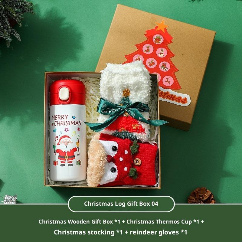 Thermos Cup Christmas Gift Box Set Scarf & Socks for Practical Holiday Corporate Gifts Party Favors Festive Gift Package