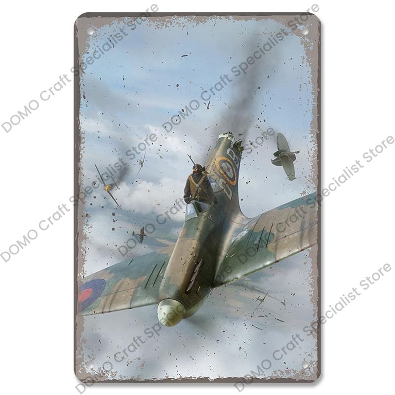 Airplane Poster Metal Tin Signs Vintage Model Plane Meeting Aerien Metal Plate Wall Decor Bar Club Garage Home