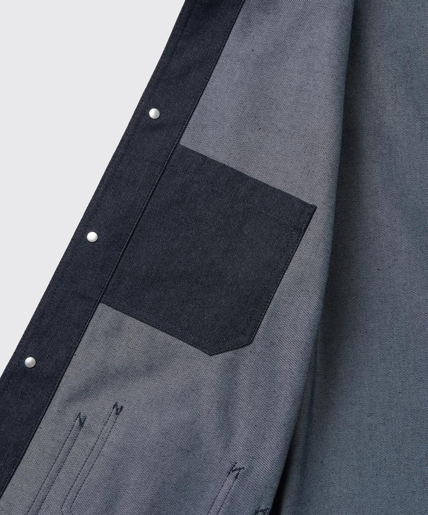 Musinsa Standard Denim-Like Chore Jacket [Deep Indigo]