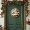 Wooden Hanging Sign for Wall Winter Bird Sign, Rustic Decorative Plaque with Animal Decor Rope, 2D Flat Art Christmas Holiday Home Door