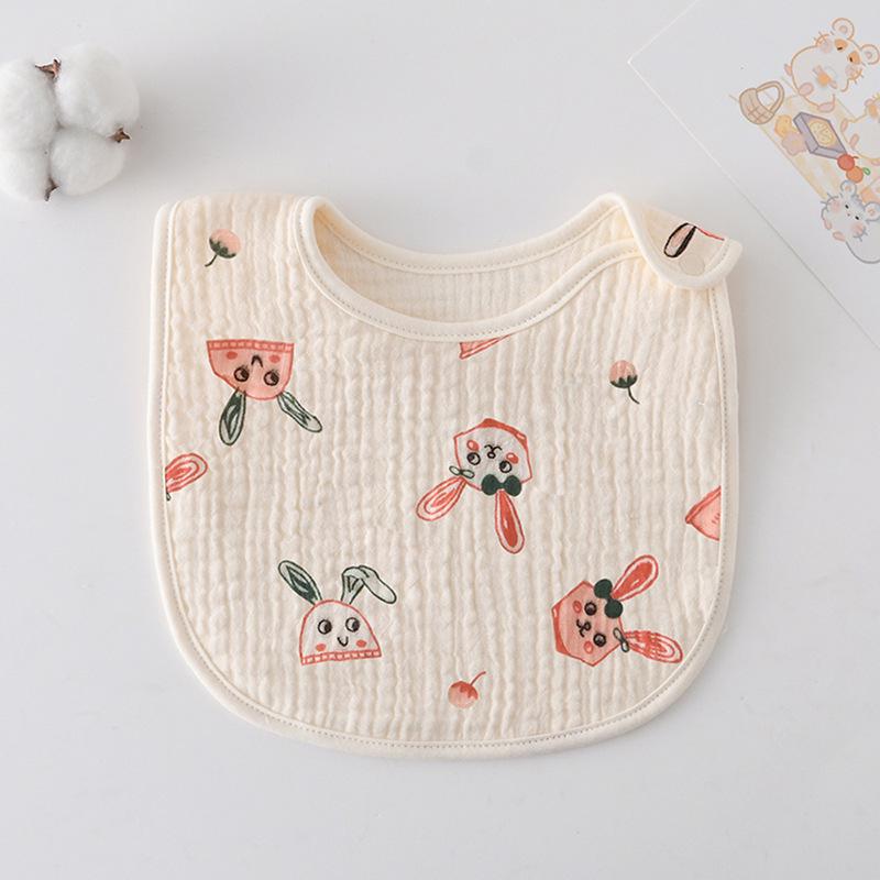 Sześciowarstwowy bawełniany muślinowy śliniaczek w kształcie litery U dla niemowląt na ślinienie się, karmienie i zapobieganie ulewaniu