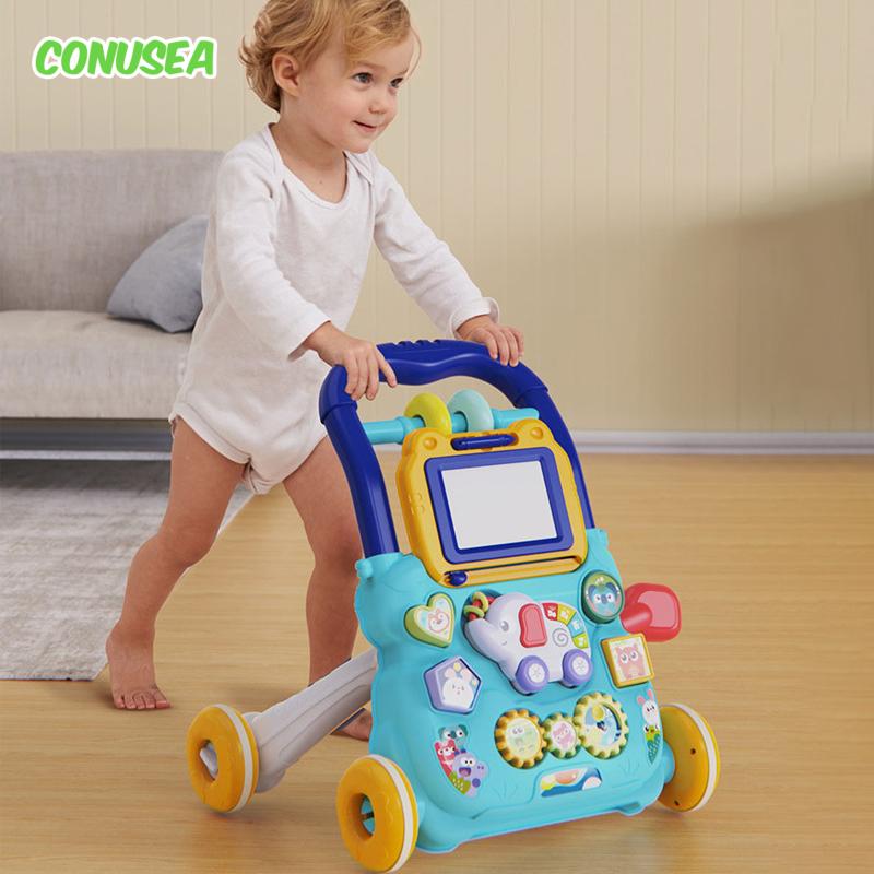 Children's Stroller Walking Car Baby Push Cart Dolly with Music Push Walking for Toddler Activities Baby Toy 0-12 6 Months