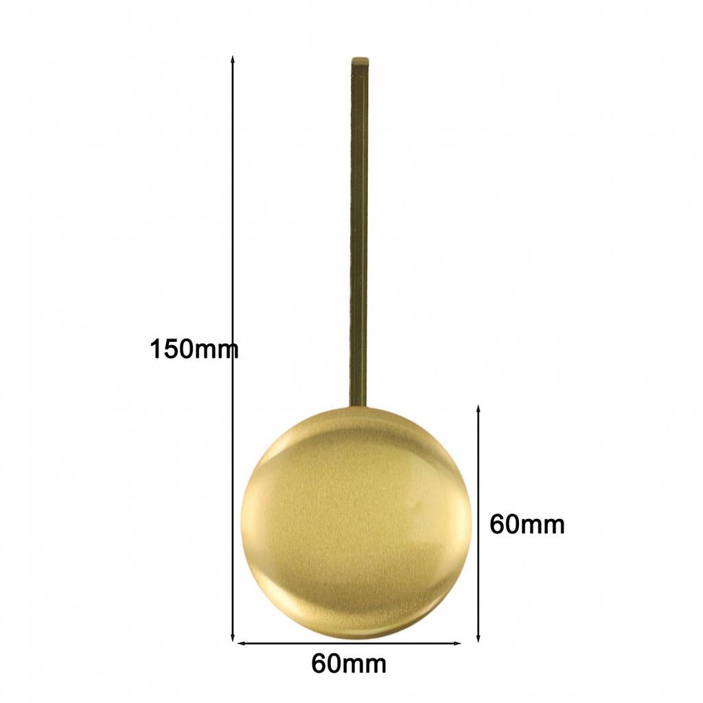 Brass Wall Clock Pendulum Replacement with Gold Finish and Swing Motion