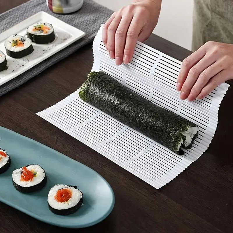 Kendin Yap Suşi Sarma Matları Yıkanabilir Yeniden Kullanılabilir Suşi Rulo Kalıp Matı Kendin Yap Yemek Sarma Pirinç Sarma Yapıcı Kek Rulo Pedi