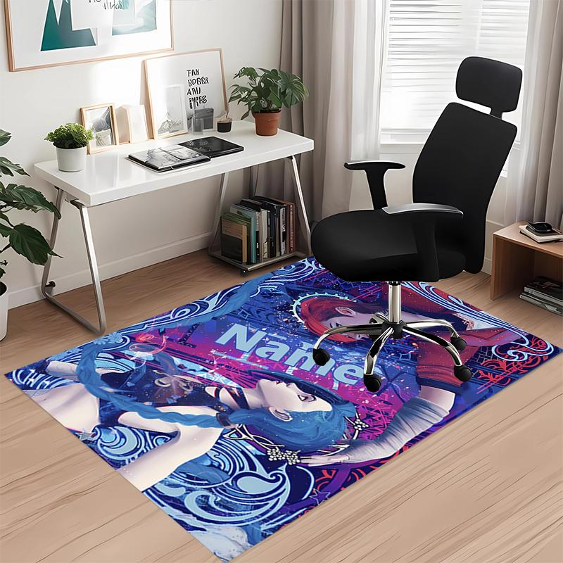 Custom Name Jinx Printed Carpet, for Office Chair Living Room Bedroom Kitchen Room Decor Gifts.