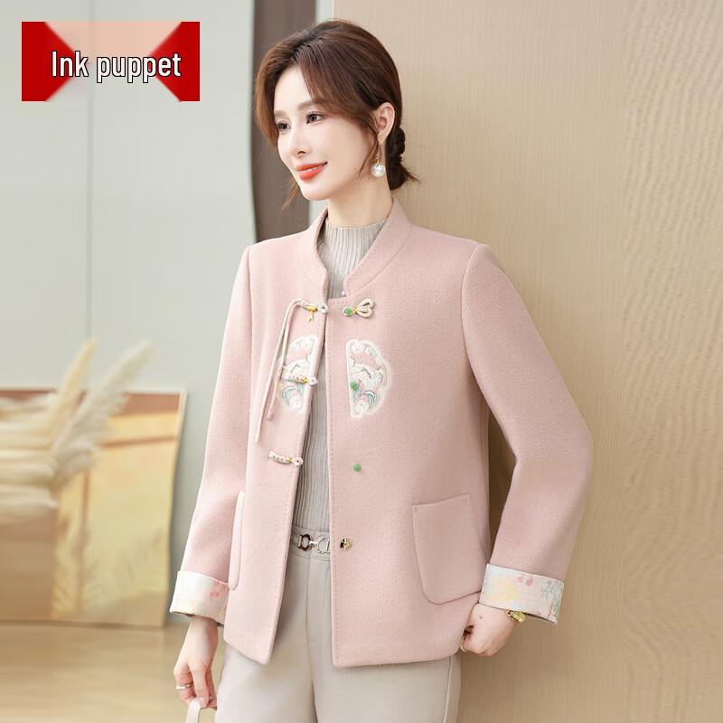 

Мо Оу Женское зимнее пальто из смесовой шерсти в новокитайском стиле 2XL