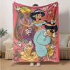 1pc Disney Princess Jasmine Throw Blanket Home Decor, Couch Cover, Outdoor, Gift for Friends, Flannel Blanket, Bedroom, Living Room, Travel