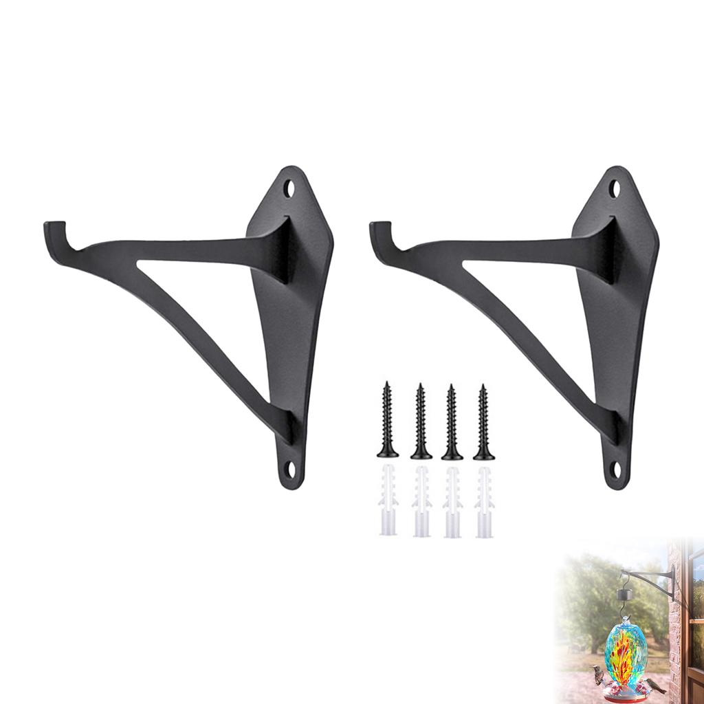 2pcs Outdoor Decorative Planter Hooks 30lbs Max Load Decorative Wall Hook for Hanging Solar Lights Windchimes Bells