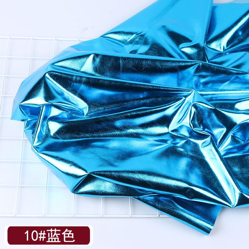 Elastic Golden Reflective Fabric By The Meter for Stage Clothes Hats Decoration Sewing Plain Bronzing Cloth Smooth Skin-friendly