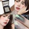 Purple Iris Flower! Colorful Single-Color Eyeshadow, Matte Single Blue Highlighter, Sparkling Pink Base, White and Green