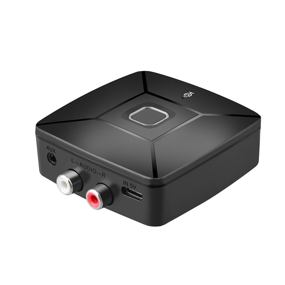 Bluetooth 6.0 Audio Receiver Wireless Stereo Music Hi-Fi 3.5mm Jack 2RCA Adapter Receivers with Mic for Car Speaker PC
