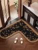 Pre-owned L-Shaped Non-Slip Bathroom Mat - Stain-Resistant, Water-Absorbent, Diatomaceous Earth Foot Wiping Door Mat