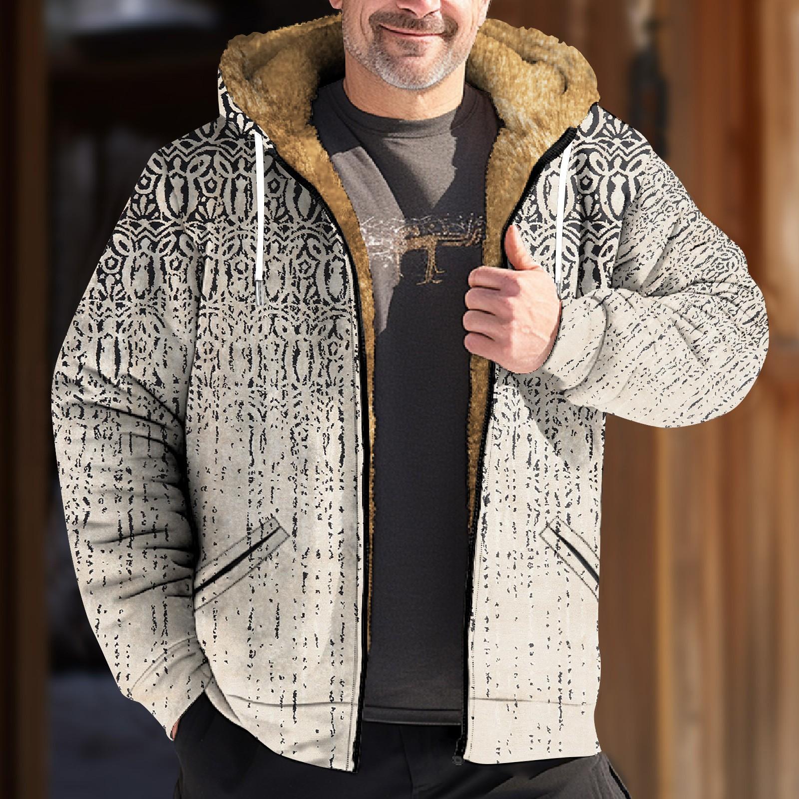 

Мужская куртка с принтом в стиле ретро, ​​мужская весенне-осенняя повседневная трендовая куртка на молнии с капюшоном L хаки