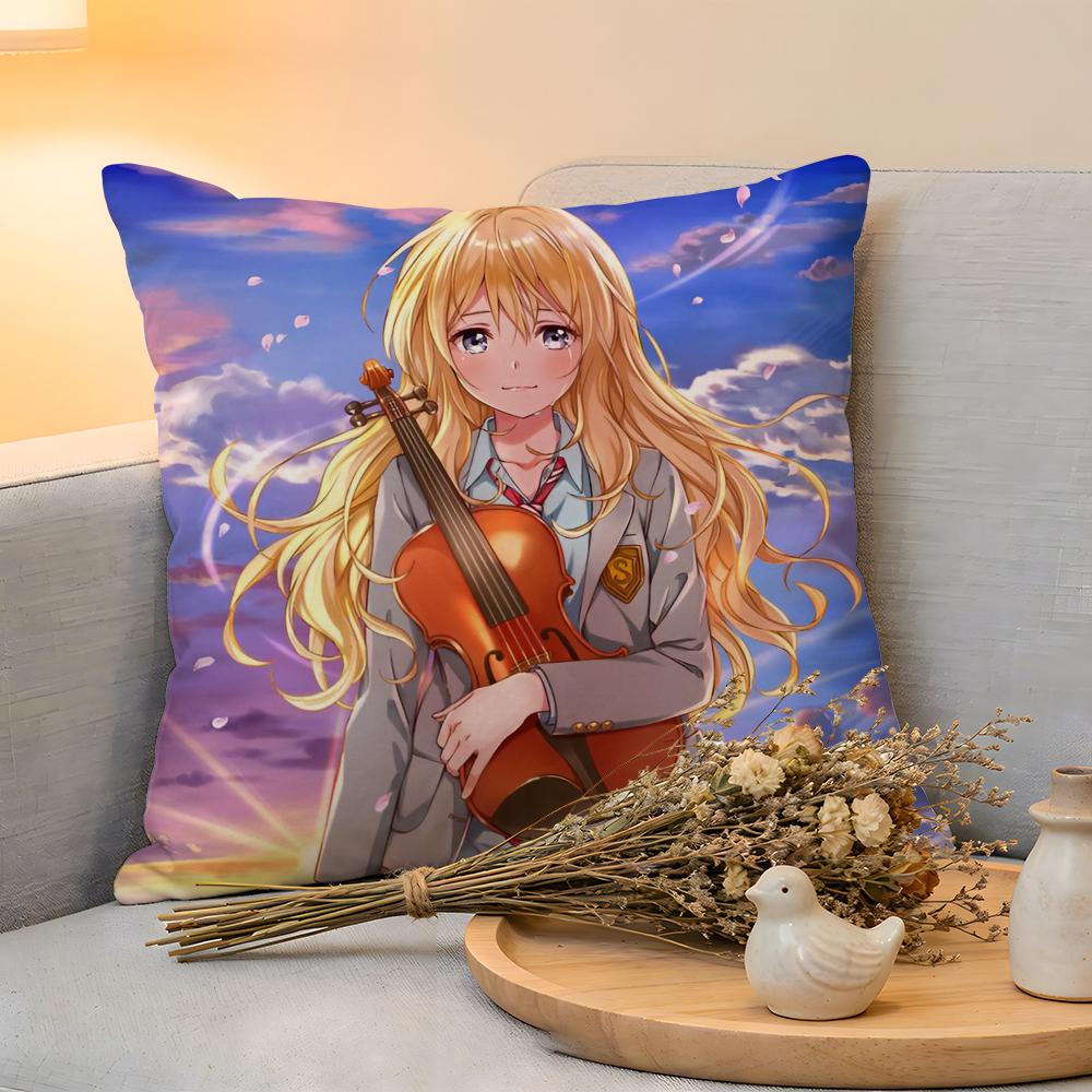 

Cushion Cover Linen SkinFriendly Soft Decorative Case for Sofa Home Decor Your Lie in April Pillow cover 30x30cm