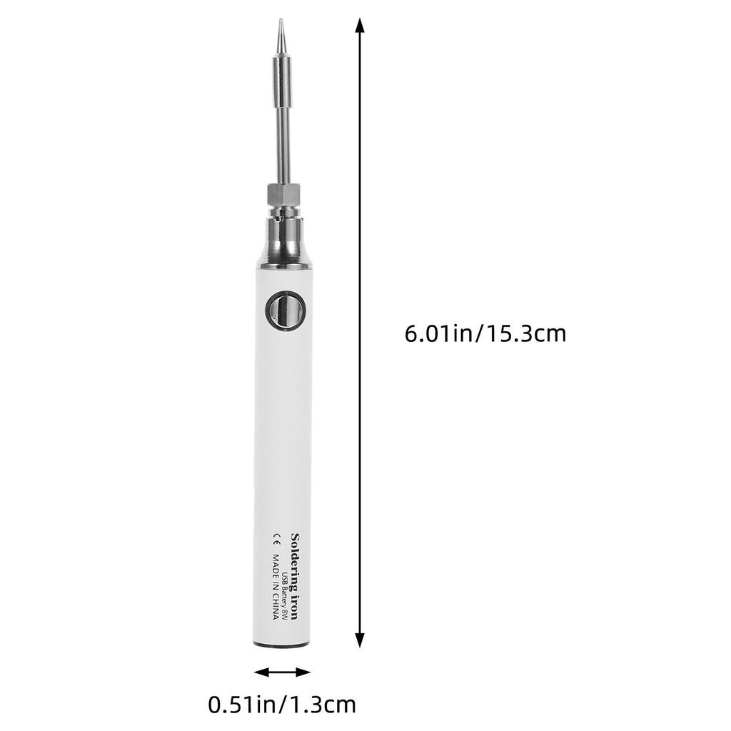 1Set Mini Soldering Iron Cordless Rechargeable USB Powered Portable Wireless Soldering Pen for DIY Electronics Repair Home