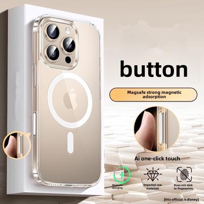 Magnetic Clear with Camera Control Button Macsafe Case for IPhone 16 Pro Max Plus 16Pro 16Plus IPones 16ProMax I16 Magsafe Cover