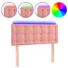 VidaXL Tête de Lit à LED Meuble de Chambre à Coucher Accessoire de Lit Simple Tête de Cadre de Lit Intérieur Rose 80x5x78/88 3122081