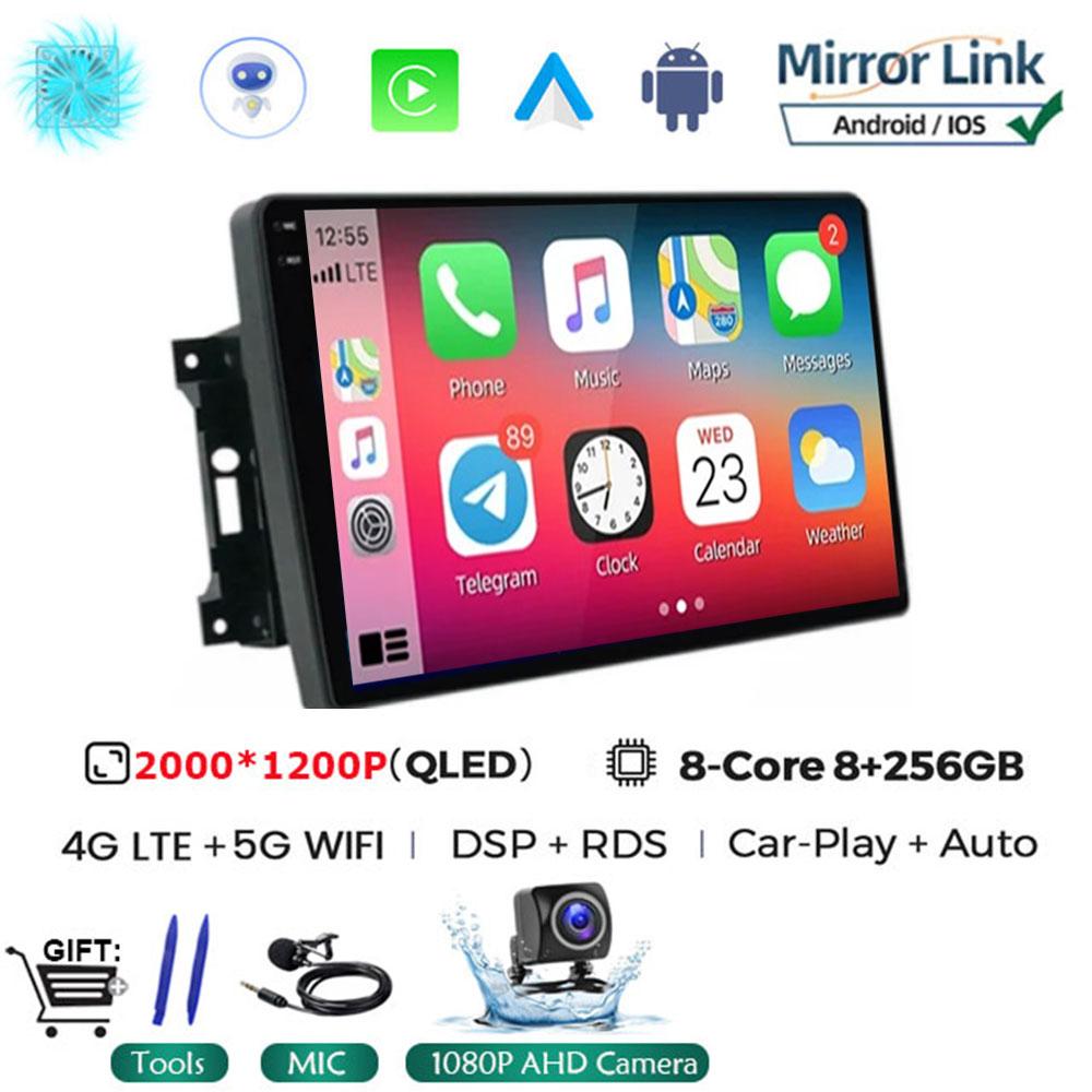 For Jeep Compass/Commander/Grand Cherokee/Wrangler/Liberty AutoRadio Android 14 Car Radio QLED GPS Navigation Multimedia Player