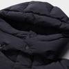 Fila Fusion FOB Series Loose Fit Zipper Hooded Comfortable Warm Long Down Jacket Men Outerwear Black T11U443907F-BK