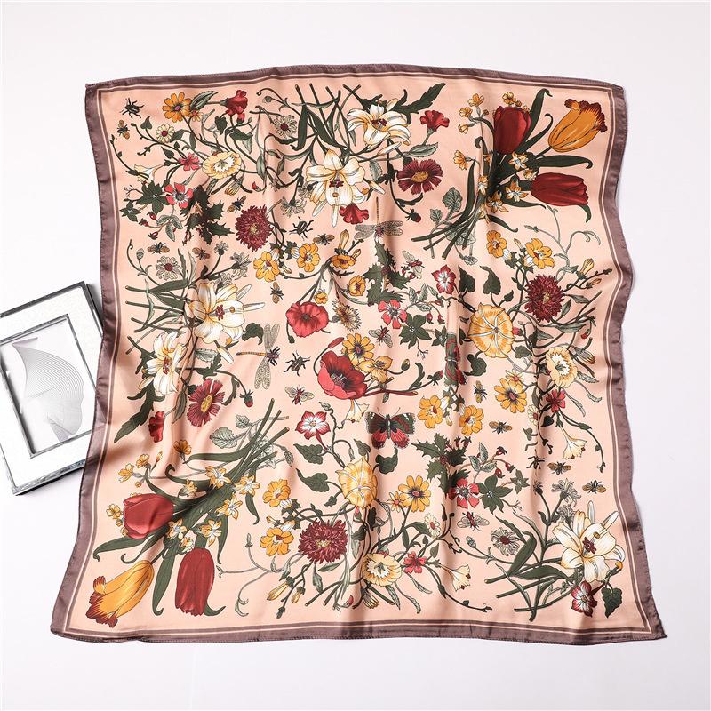Luxury New Printed Scarves Women's Silk Scarf Spring and Summer Floral Decorations Small Neckties Hairbands Bags Wholesale