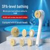 Perie electrică de baie exfoliantă: Perie de spate cu mâner lung pentru persoane leneșe
