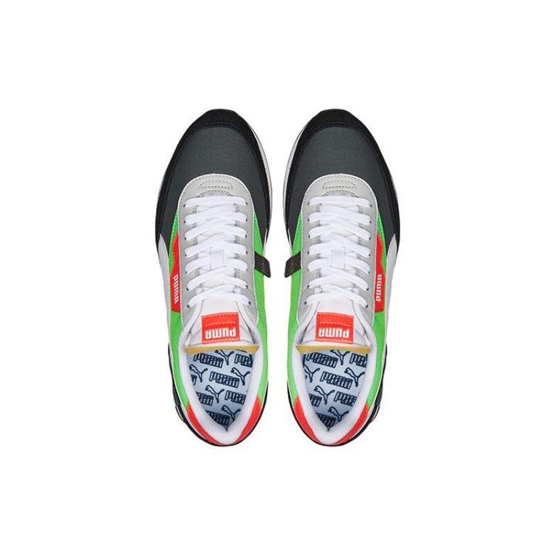 PUMA Future Rider Play Unisex Low Top Lifestyle Shoes Green White Black 371149-85