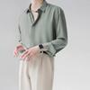 Men's Solid Color Long Sleeve Dress Shirt Casual Business Button Down Top