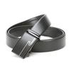 Men'S Automatic Buckle Iron Buckle Hemming Lychee Pattern Black Belt Middle-Aged And Young Business Belt