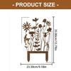 Steel Garden Decoration Stakes For Outdoor Use Creative Flower Patterns Durability Landscape Border