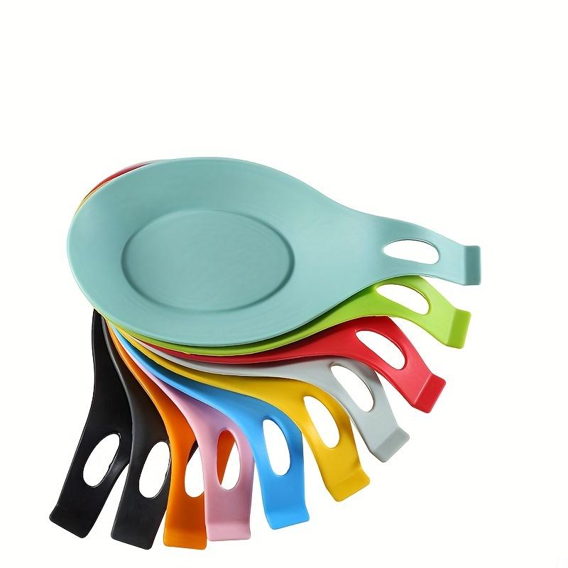 1pc, Silicone Spoon Rest For Stove Top, Heat-Resistant Spoon Shaped Cooking Utensils Rack For Spoons, Ladles, Tongs, Forks
