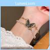 Butterfly Fashion Jewelry Bracelet With Gold Plating And Faux Pearl For Elegant Women
