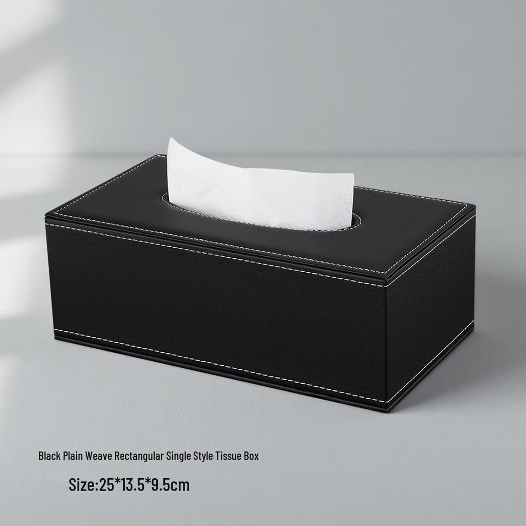 Modern Minimalist Leather Tissue Box for Home, Office, or Hotel