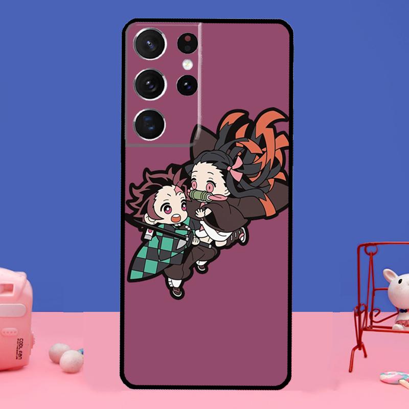 Etui Demon Slayer Kimetsu no Yaiba dla Samsunga Galaxy S21 S22 Ultra S20 FE S8 S9 S10 Note 10 Plus Note 20 Ultra Coque