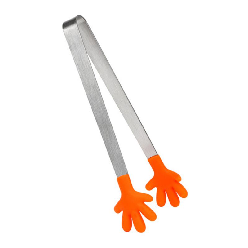 Silicone Grill Tongs Food Grade Non-Stick Heat Bread Clip Resistant BBQ Cooking Serving Clamp Gripper Long Handle Heat Food Clip