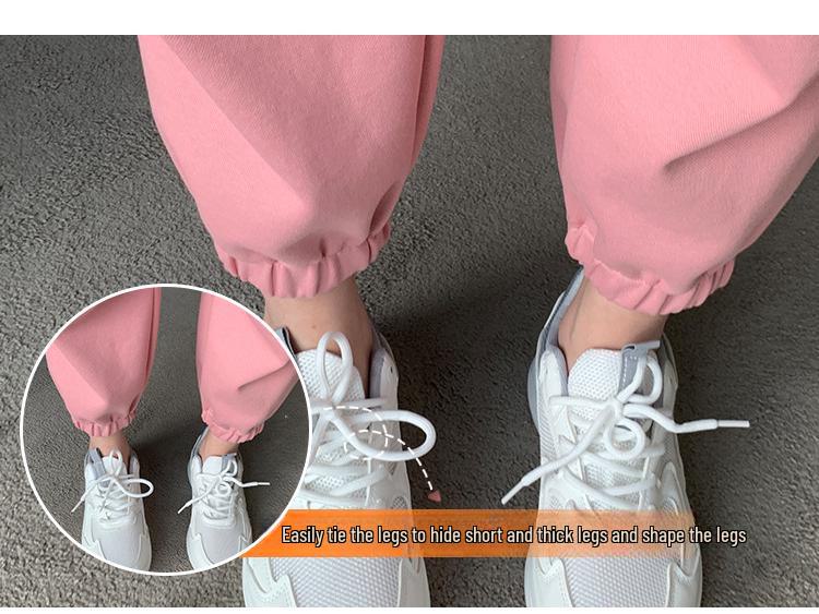 2024 Women's Loose-Fitting Slimming Casual Sports Pants: Cuffed, Eight-Point, Nine-Point Length